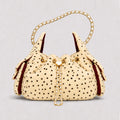 Spotted Plush Drawstring Bag