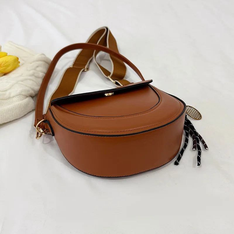 Layered Crescent Handbag