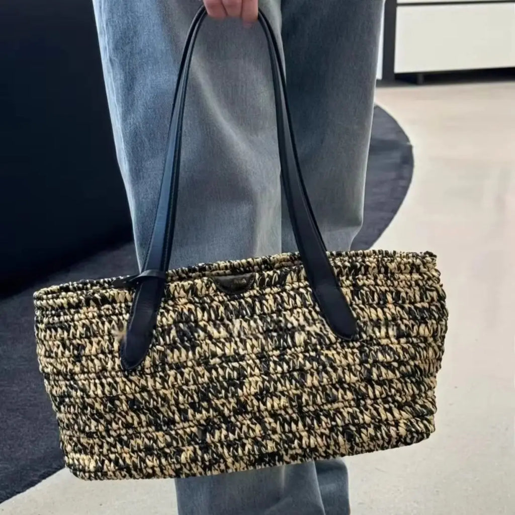 Woven Rectangular Shoulder Bag