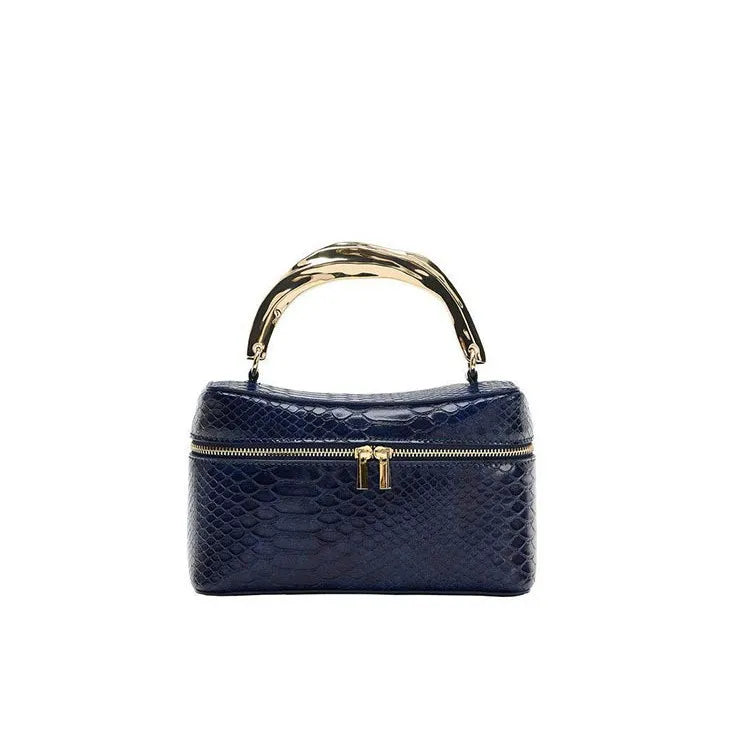 Embossed Box Top-Handle Bag