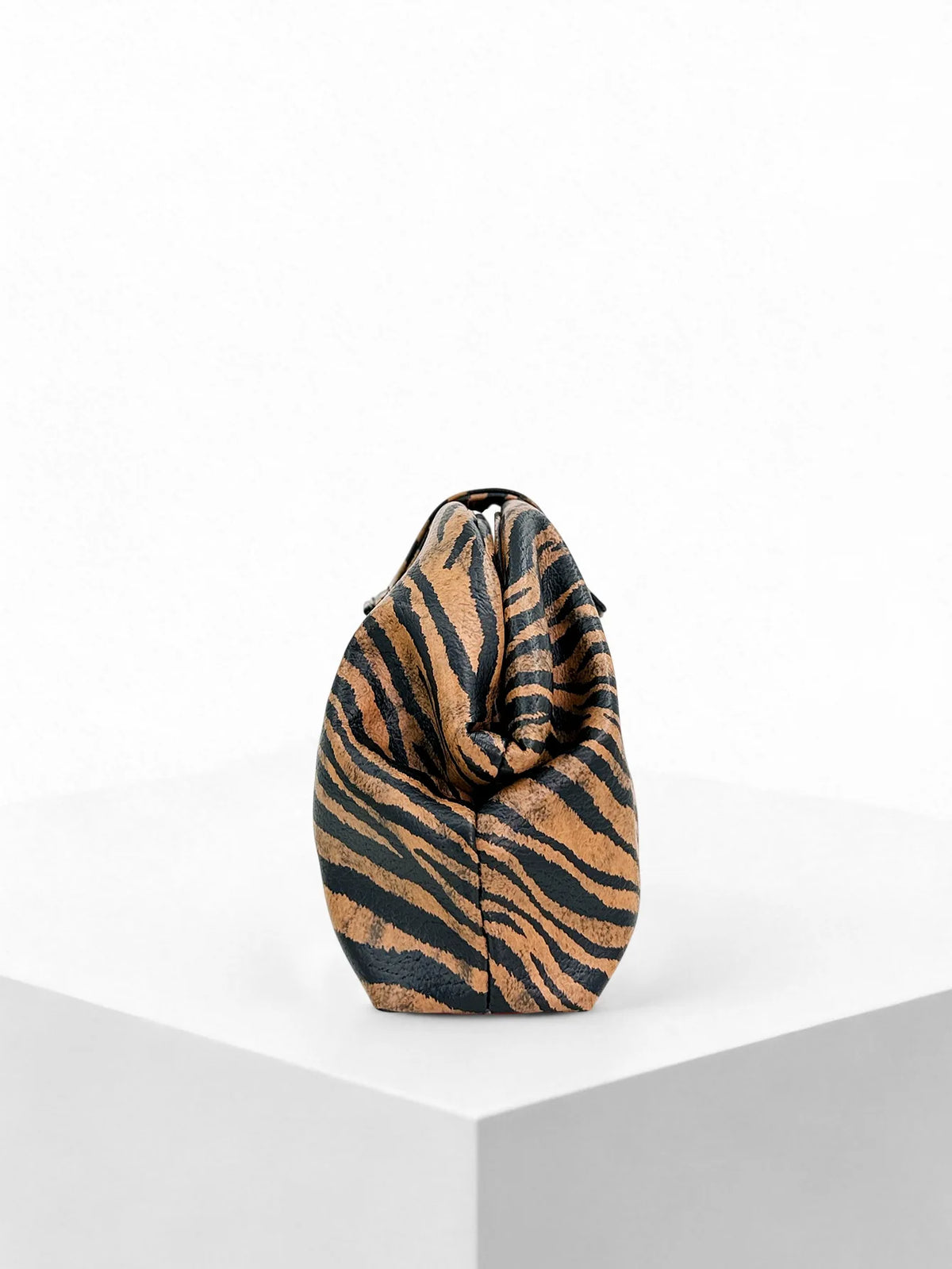 Tiger-Stripe Pouch Clutch