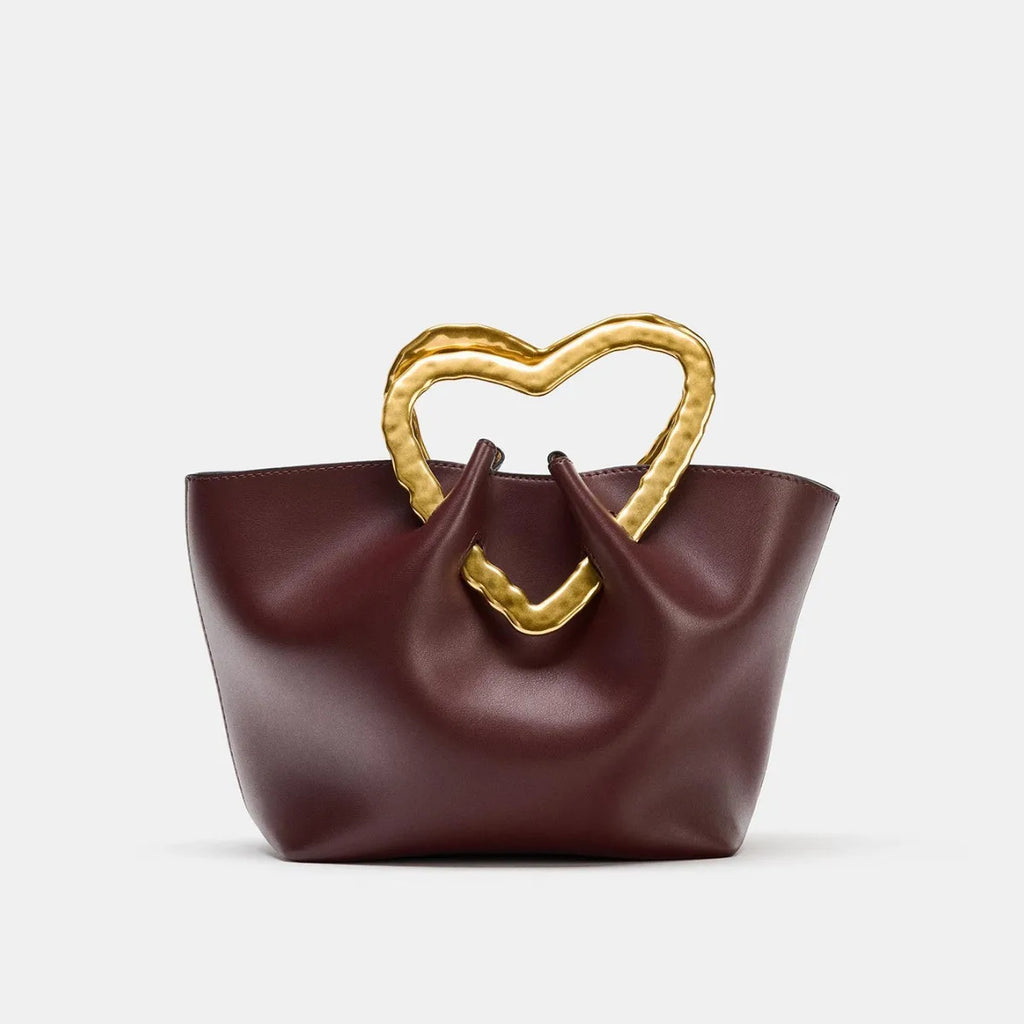 Sculpted-Handle Top-Handle Bag