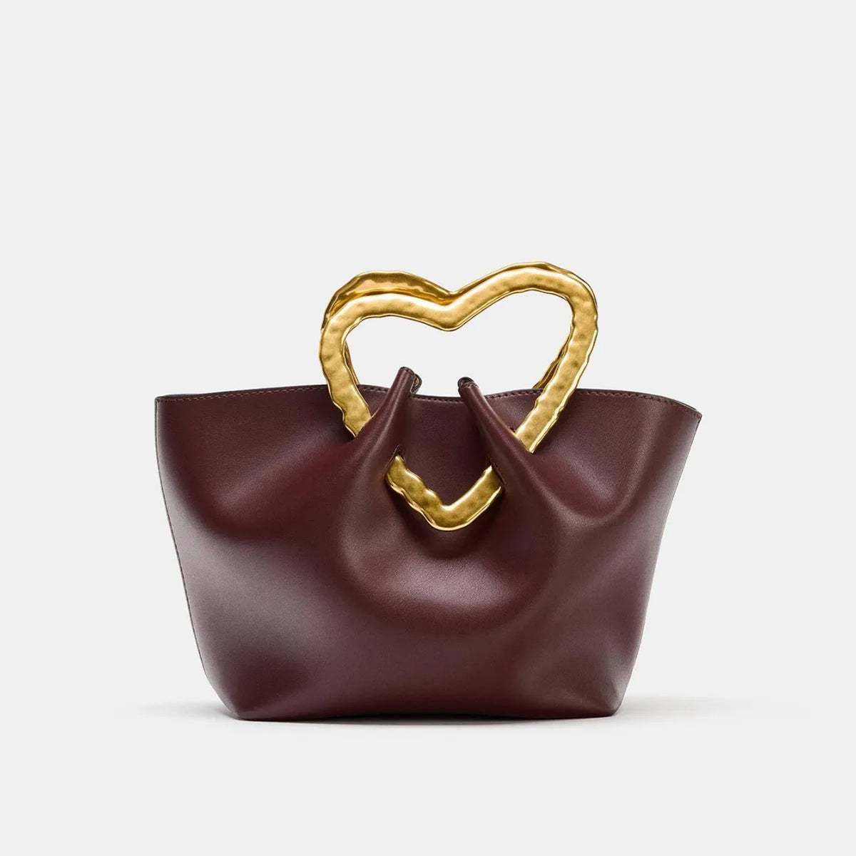 Sculpted-Handle Top-Handle Bag