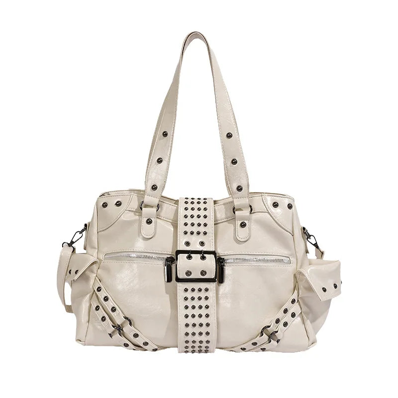 Studded Buckle Bowling Bag