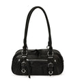 Buckle-Strap Boston Bag