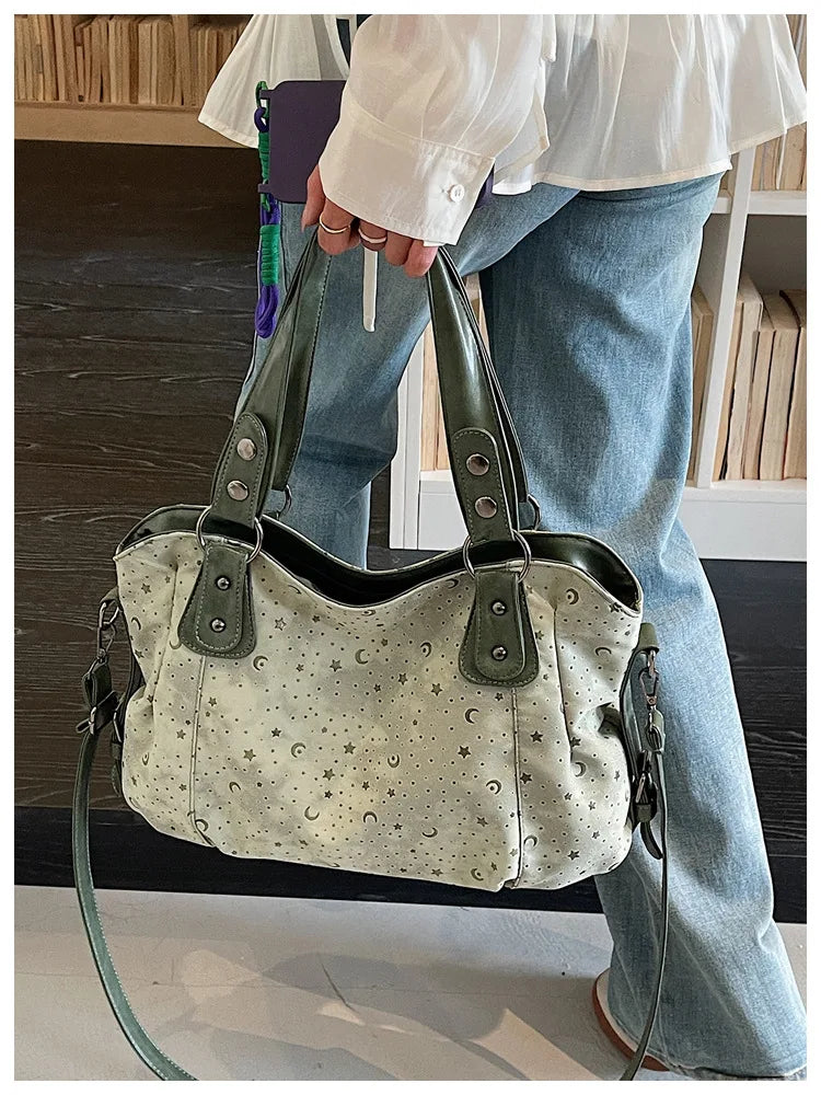Star-Print Shoulder Bag
