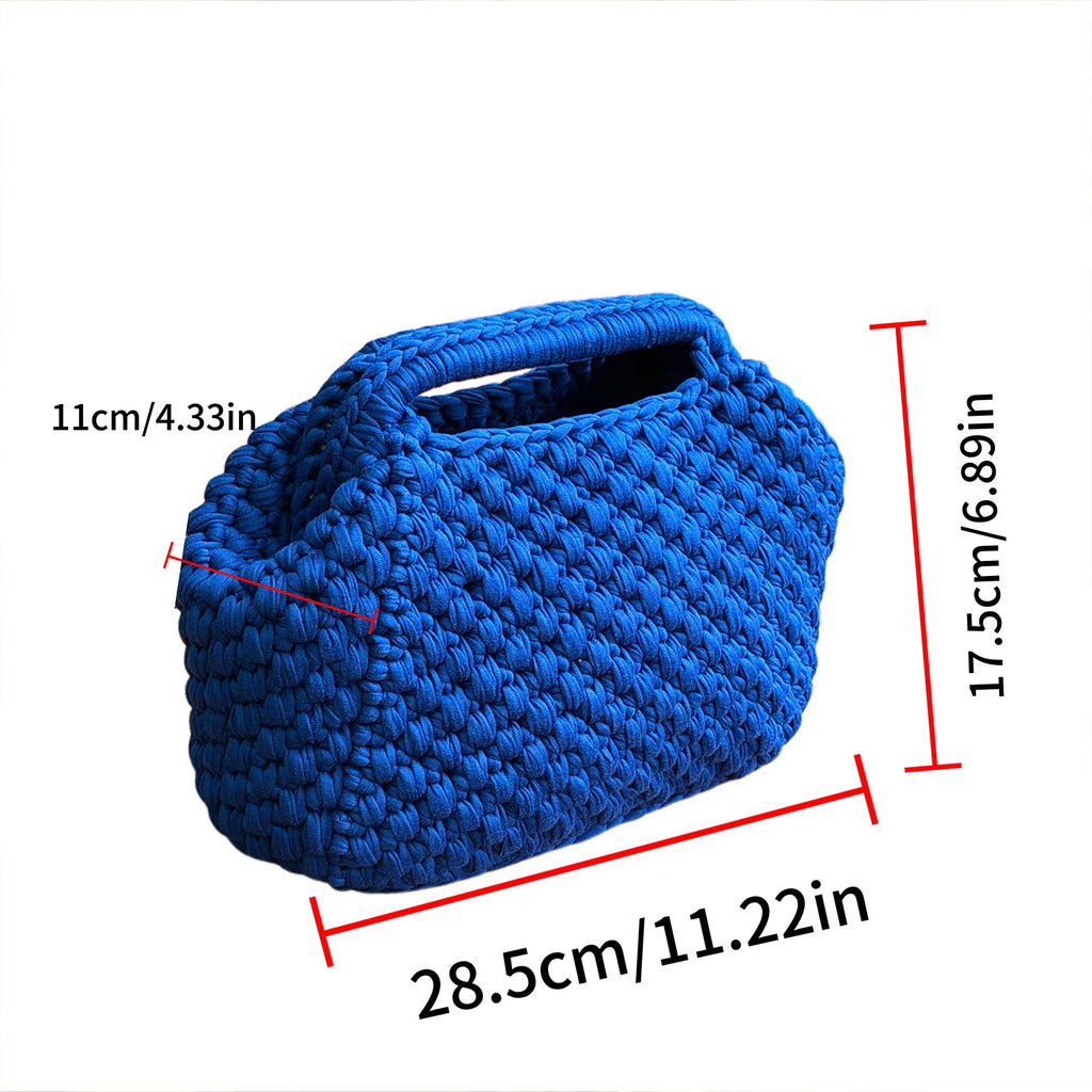 Chunky-Woven Top-Handle Bag