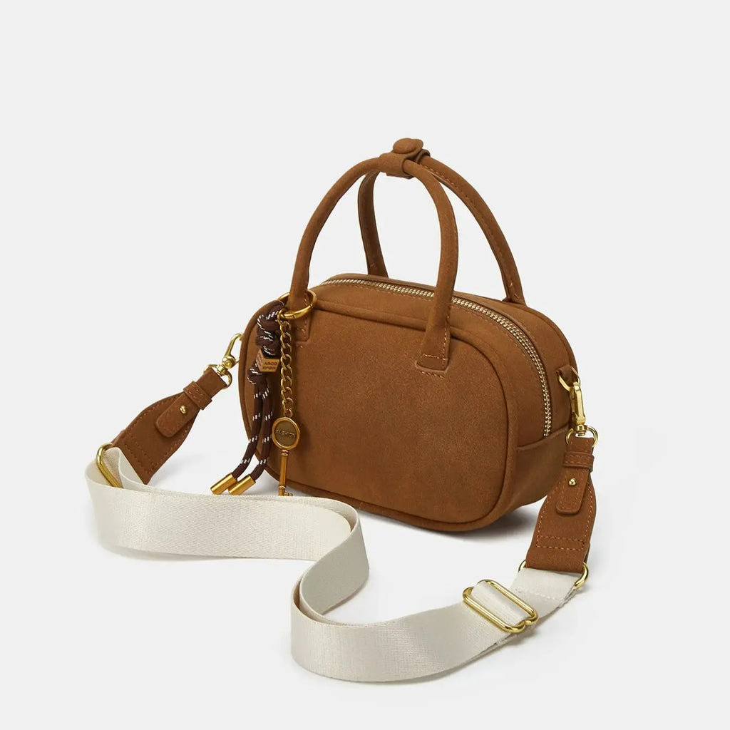 Rounded Top-Handle Crossbody Bag