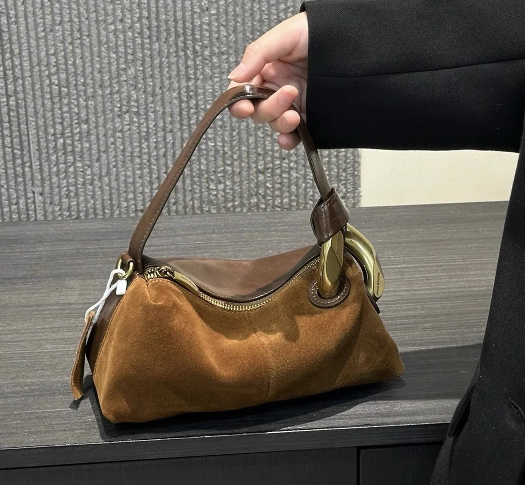 Ring-Handle Shoulder Bag