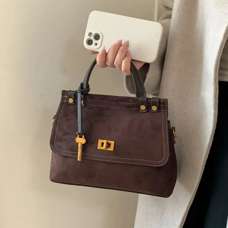 Flap-Front Top-Handle Bag
