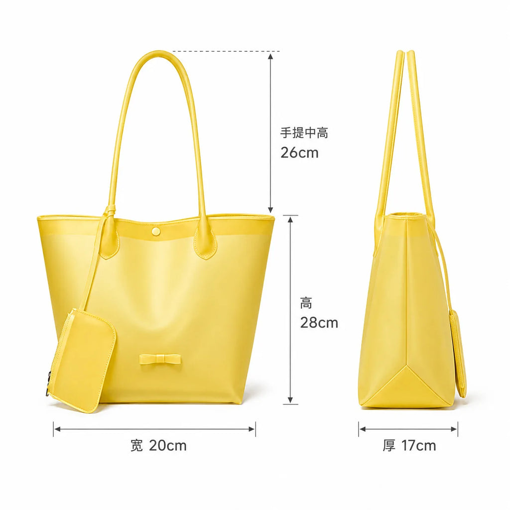 Smooth Double-Handle Tote Bag