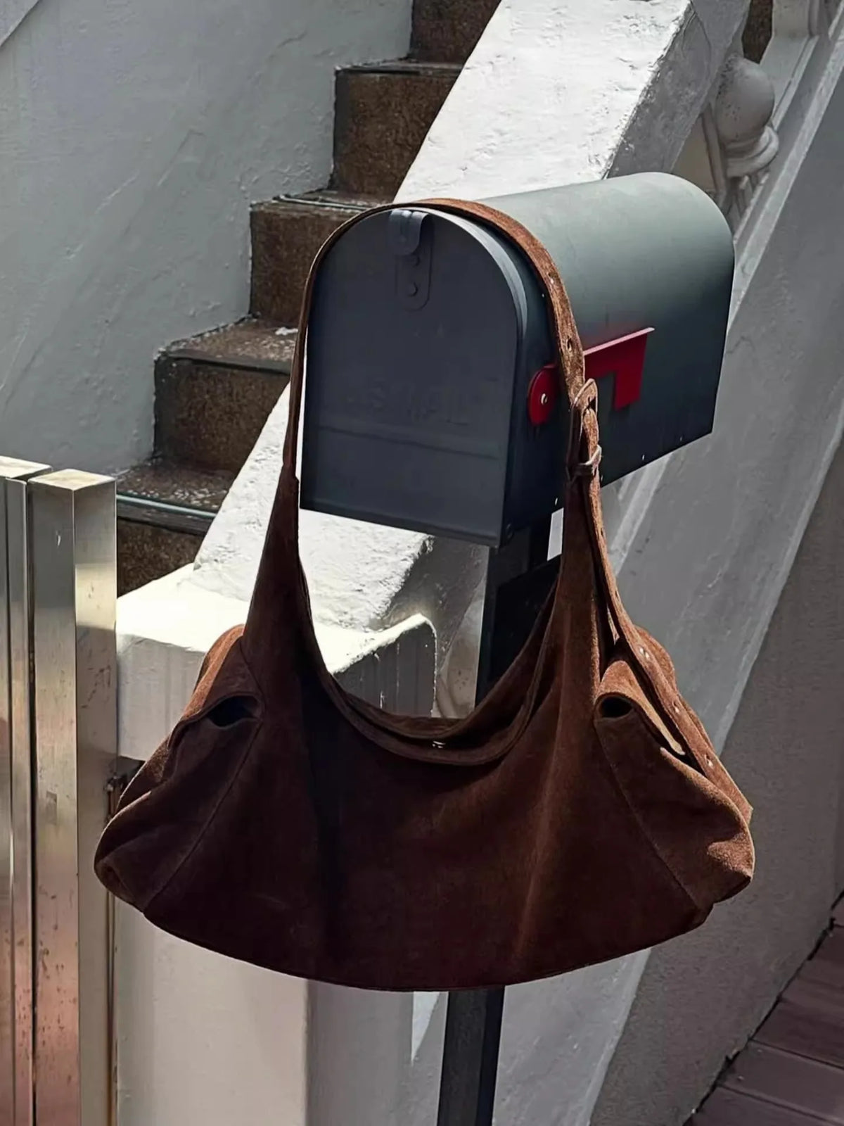 Grommet-Strap Hobo Bag
