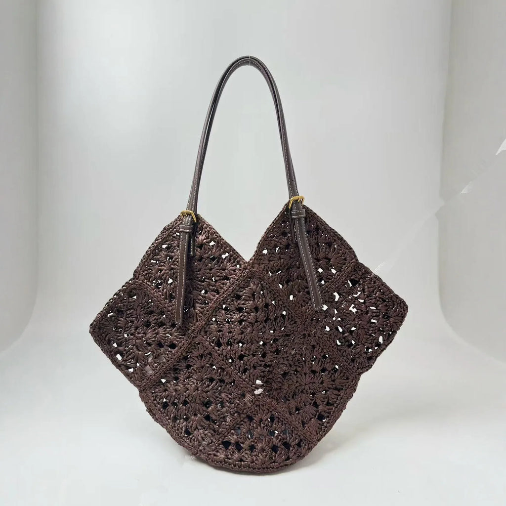 Woven Shoulder Tote Bag