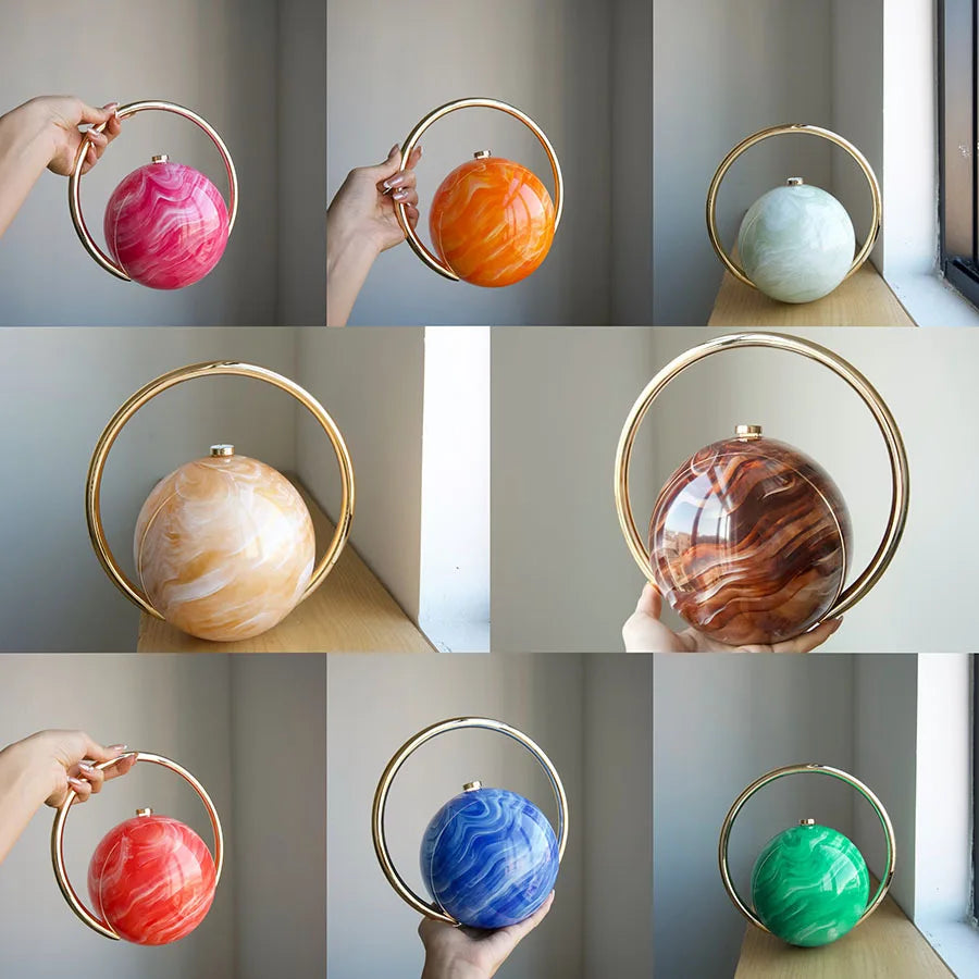 Round Evening Handbag