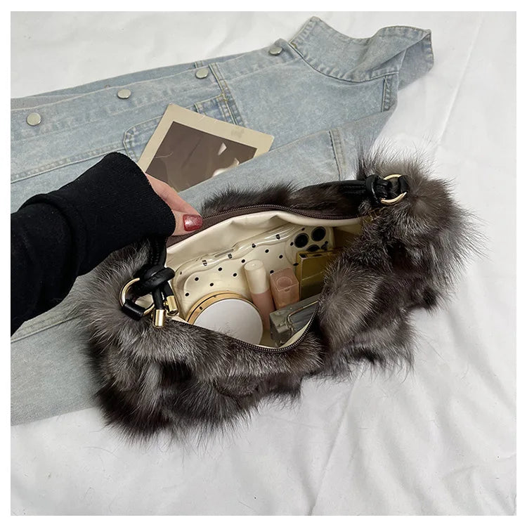 Shaggy Plush Shoulder Bag