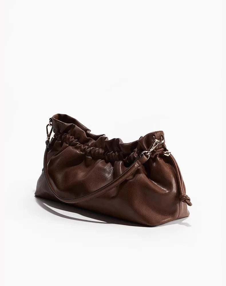 Drawstring Slouchy Shoulder Bag