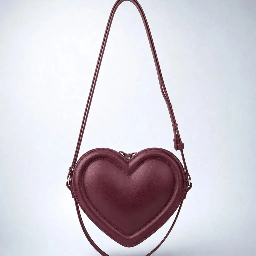 Heart-Shaped Crossbody Bag