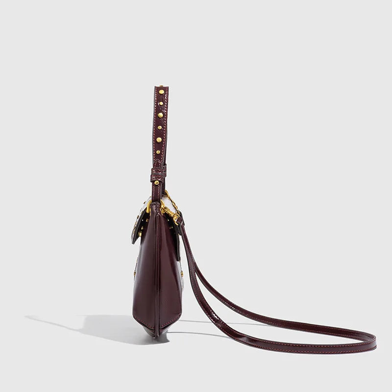 Studded Flap Shoulder Bag