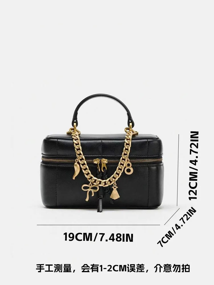 Chain-Trim Vanity Bag