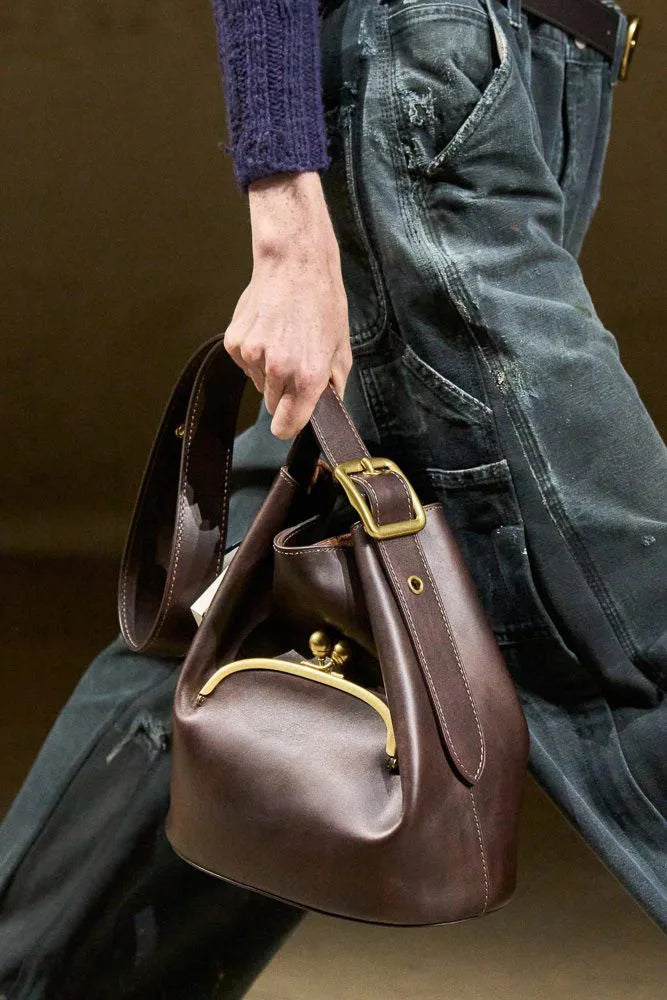 Curved Top-Handle Bag