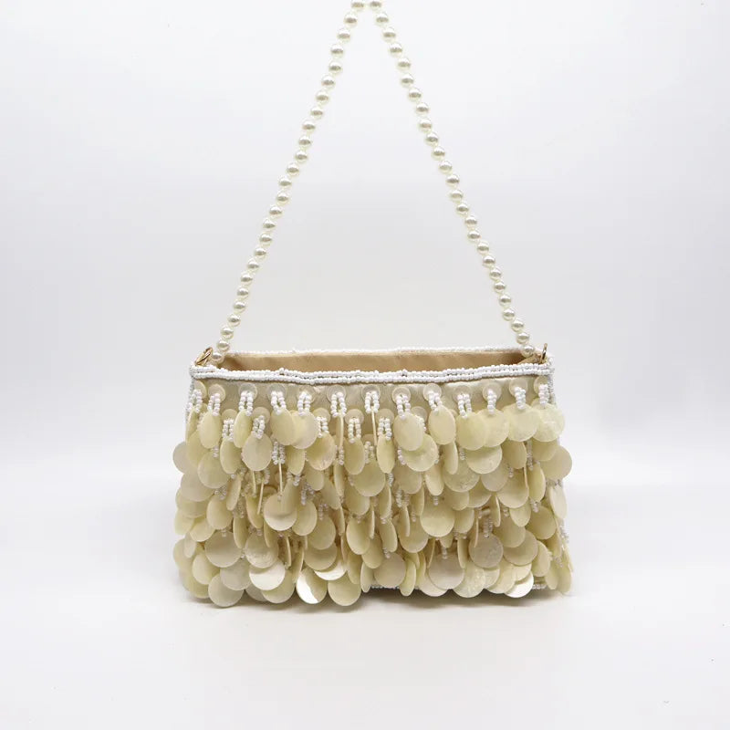 Disc Fringe Evening Bag