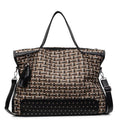Studded Woven Tote Bag