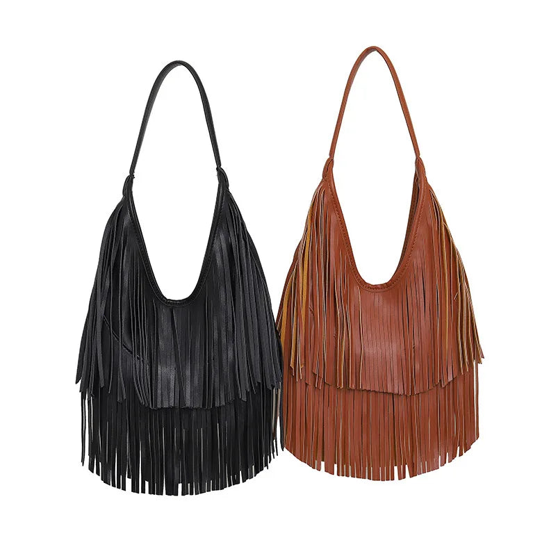 Long-Fringe Shoulder Bag