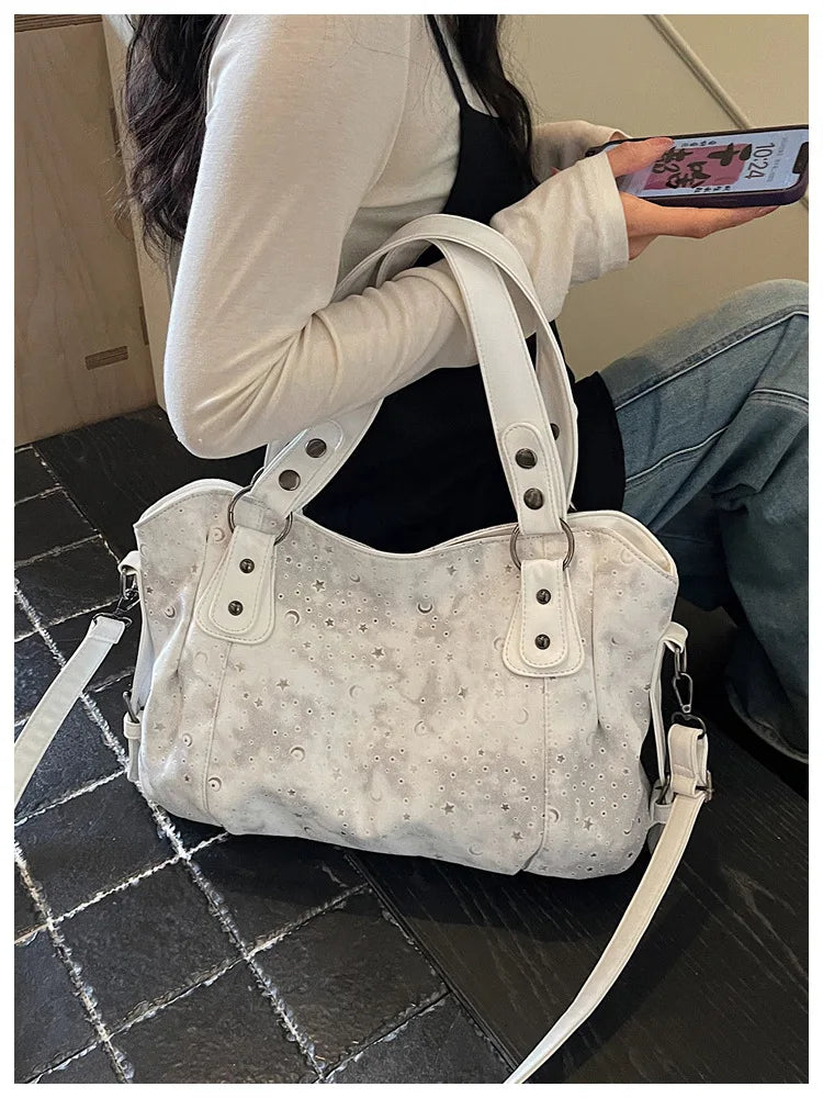 Star-Print Shoulder Bag