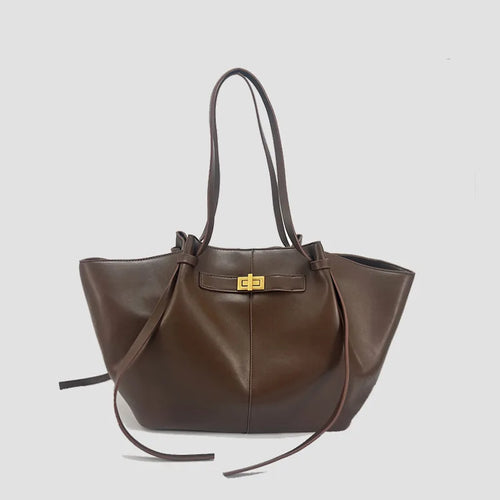 Belted Trapeze Tote Bag