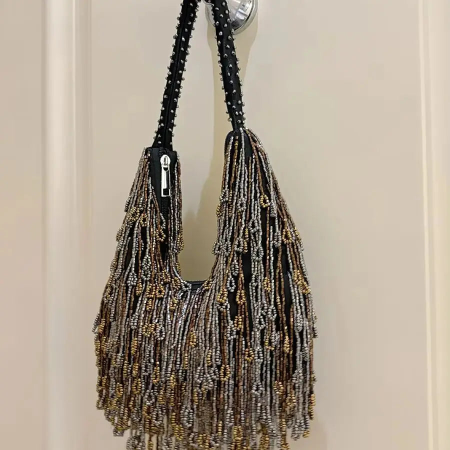 Fringe Chain Shoulder Bag