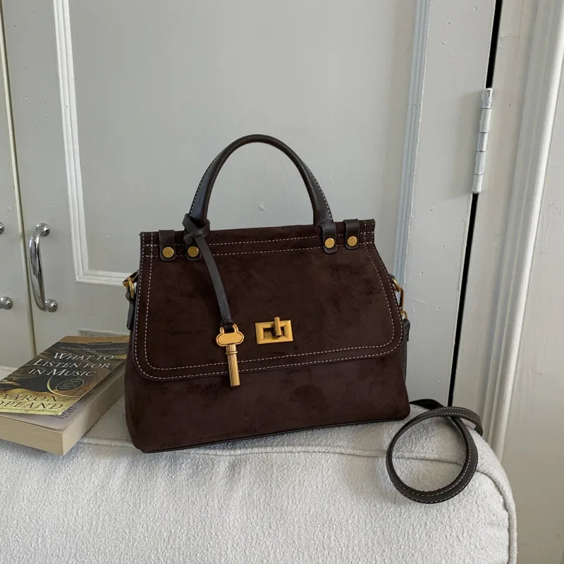 Flap-Front Top-Handle Bag