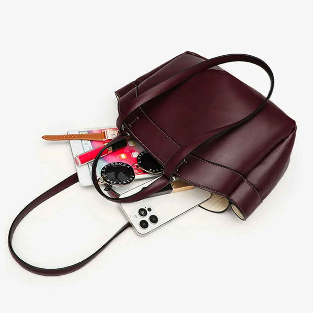 Structured Top-Handle Tote Bag