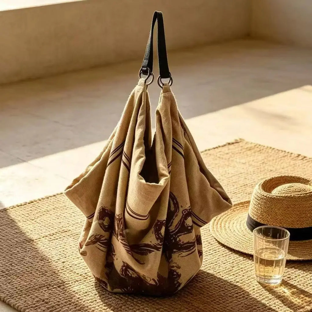 Graphic Slouchy Shoulder Tote