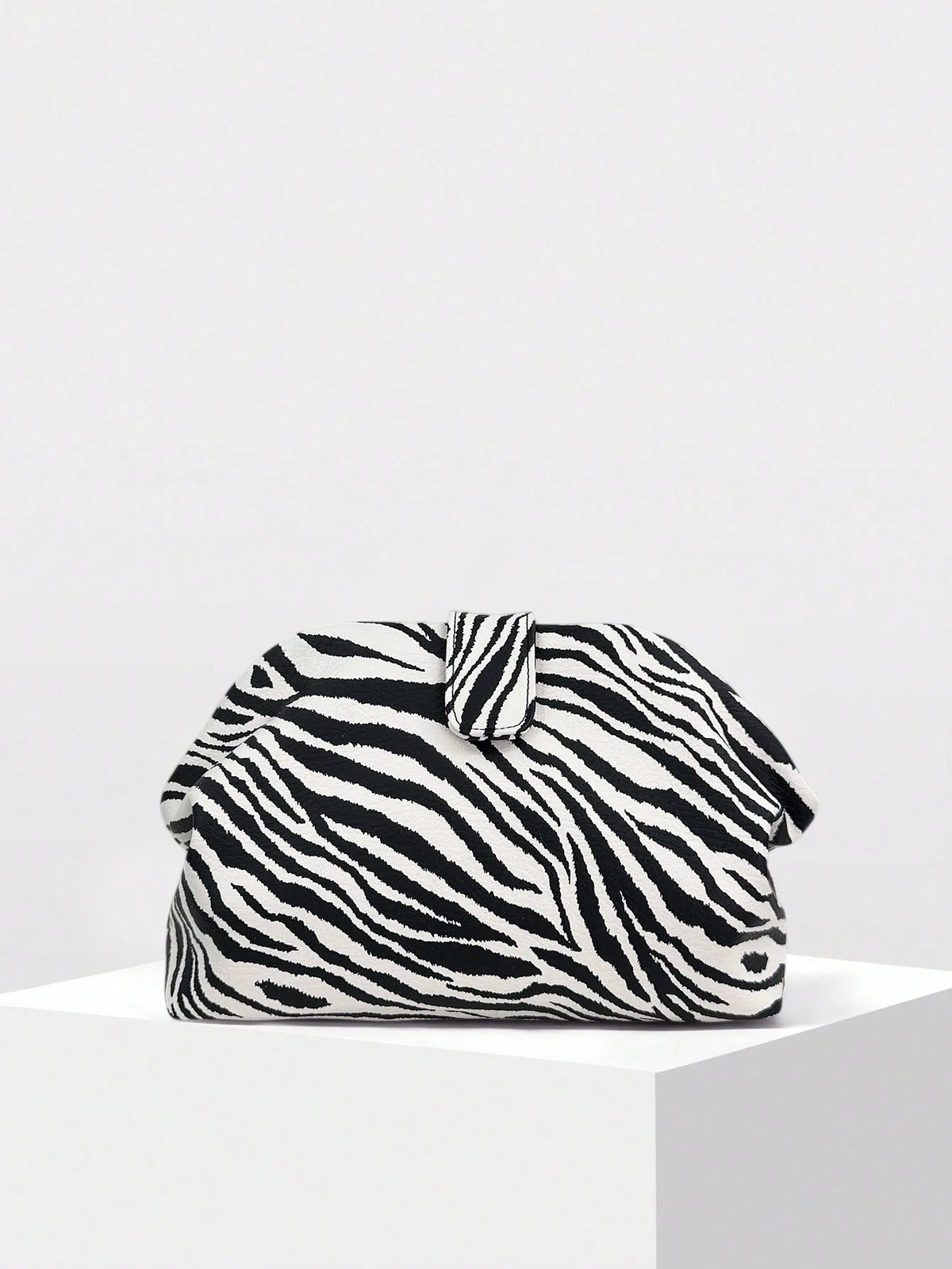 Tiger-Stripe Pouch Clutch