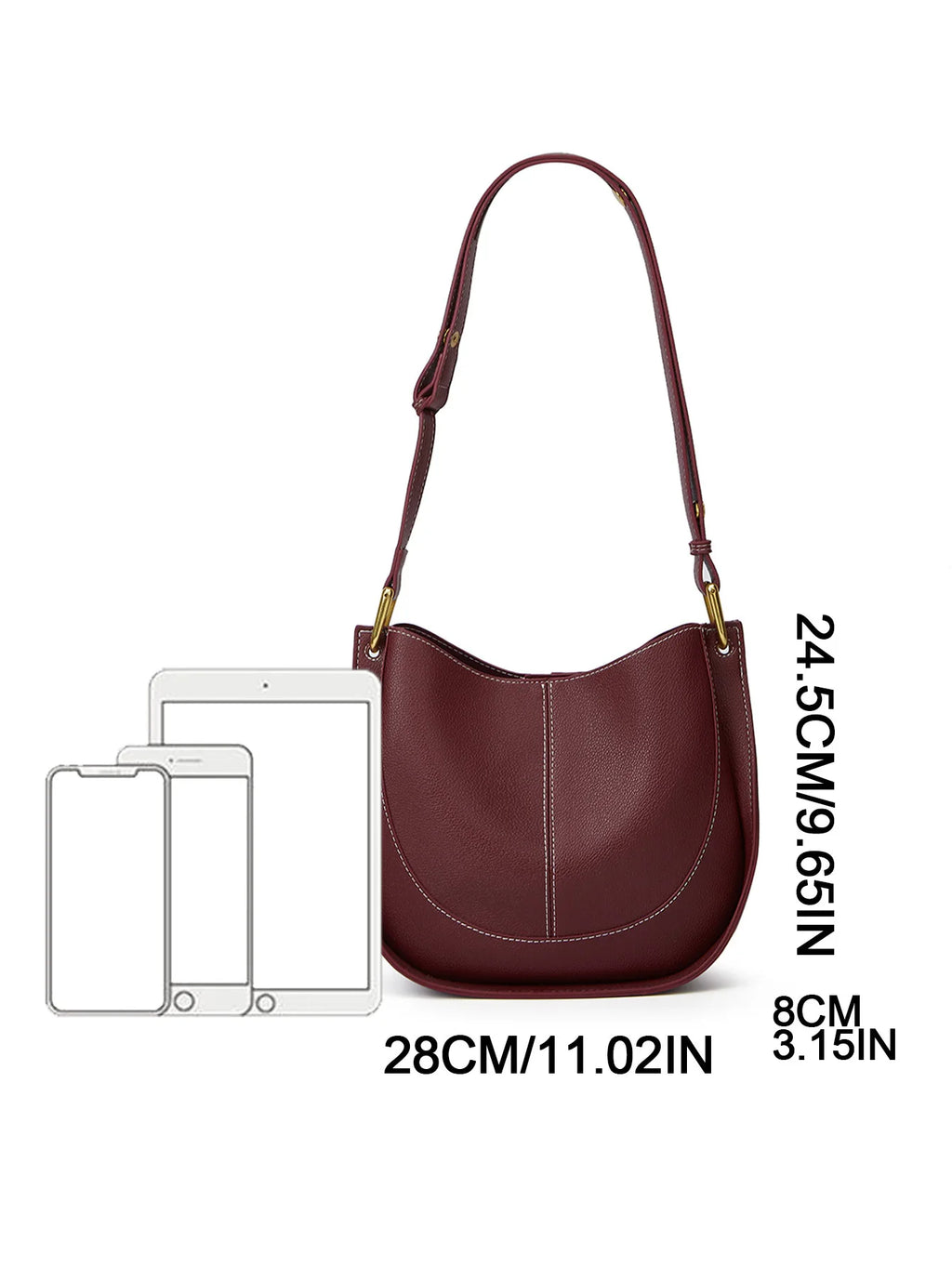 Curved Shoulder Bag
