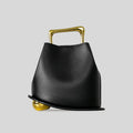 Rectangular-Handle Sculpted Handbag