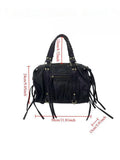Fringed Pocket Shoulder Bag