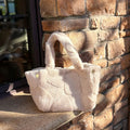 Geometric Plush Tote Bag