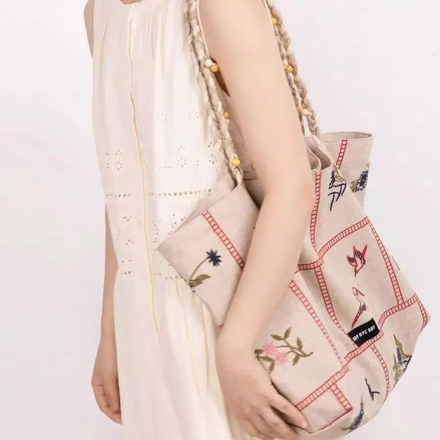 Bird Print Tote Bag