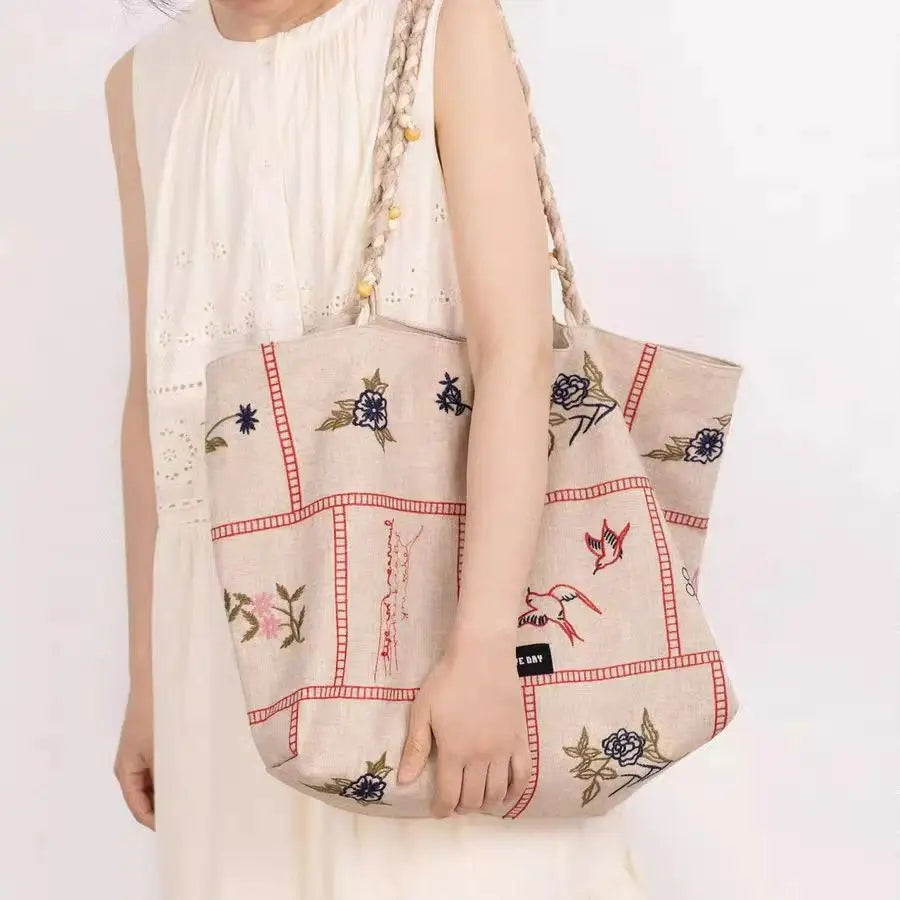 Bird Print Tote Bag