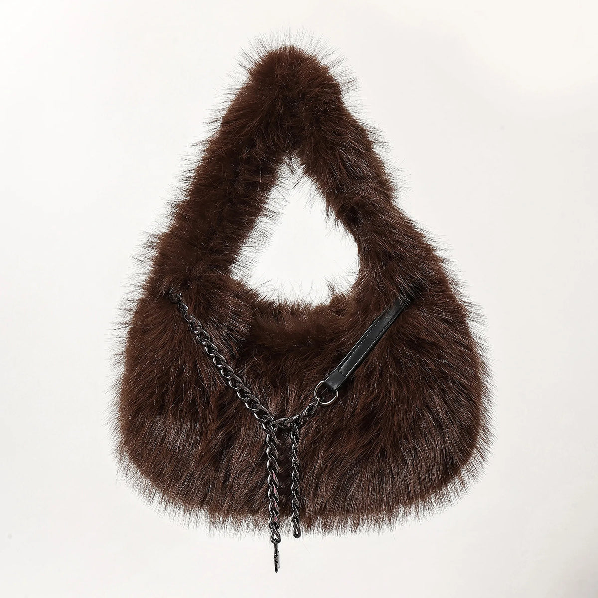 Plush Crescent Shoulder Bag