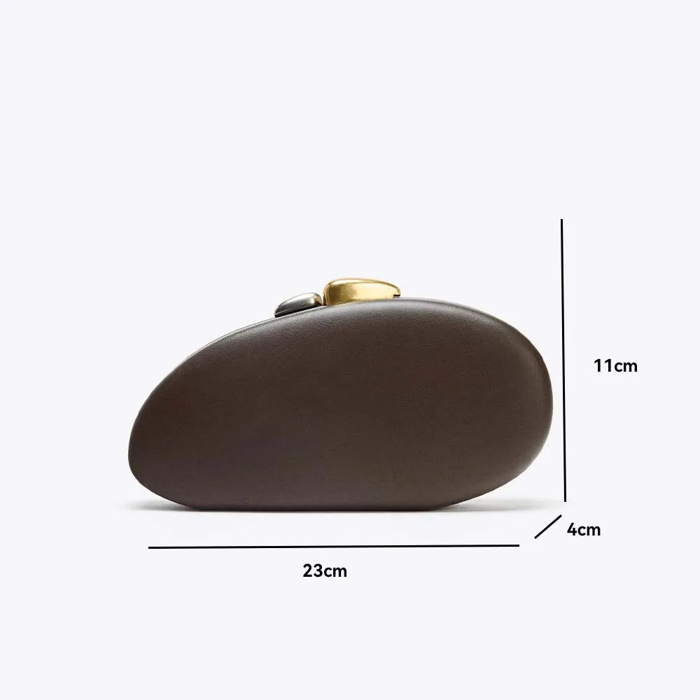 Oval Box Clutch Bag