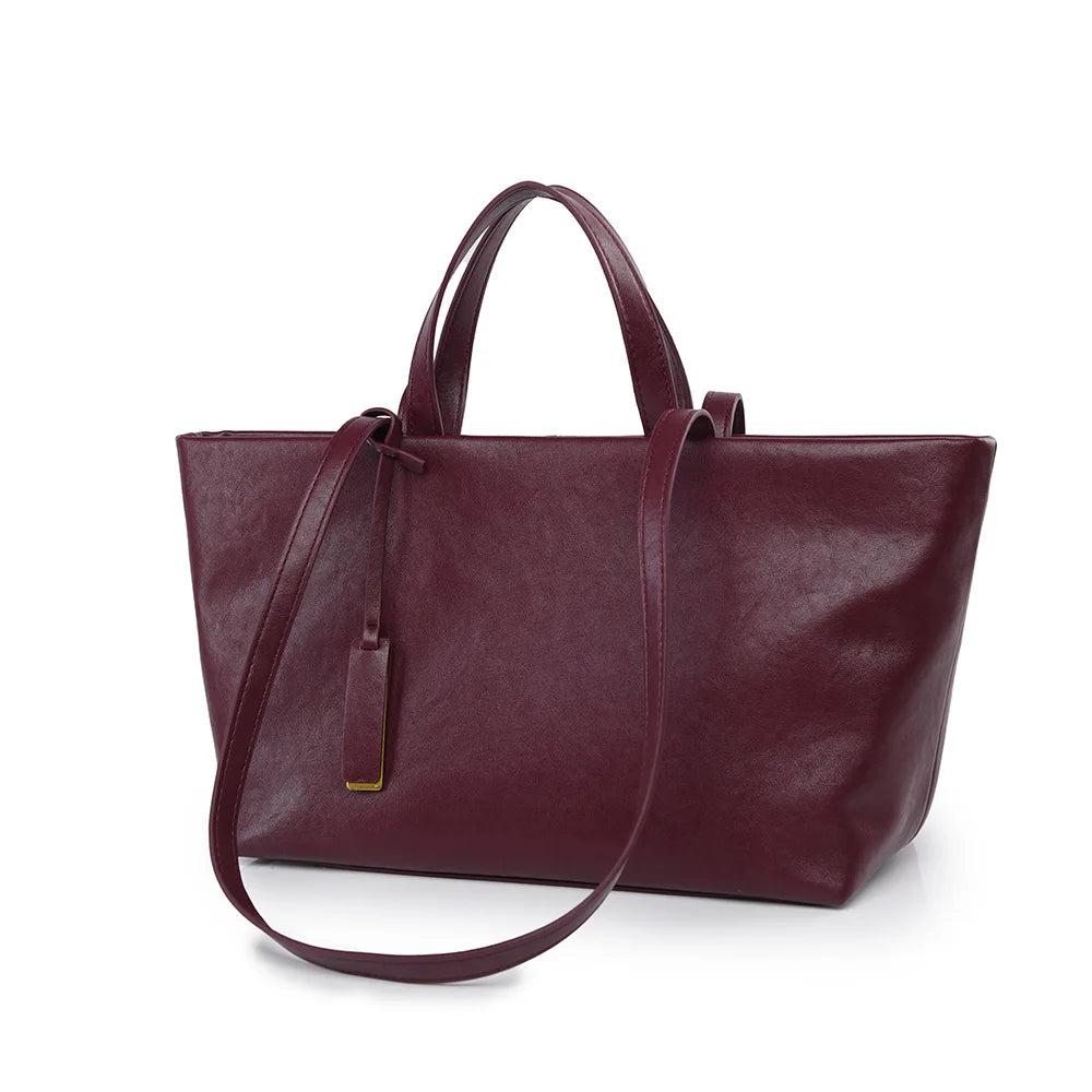 Wide Double-Handle Tote Bag