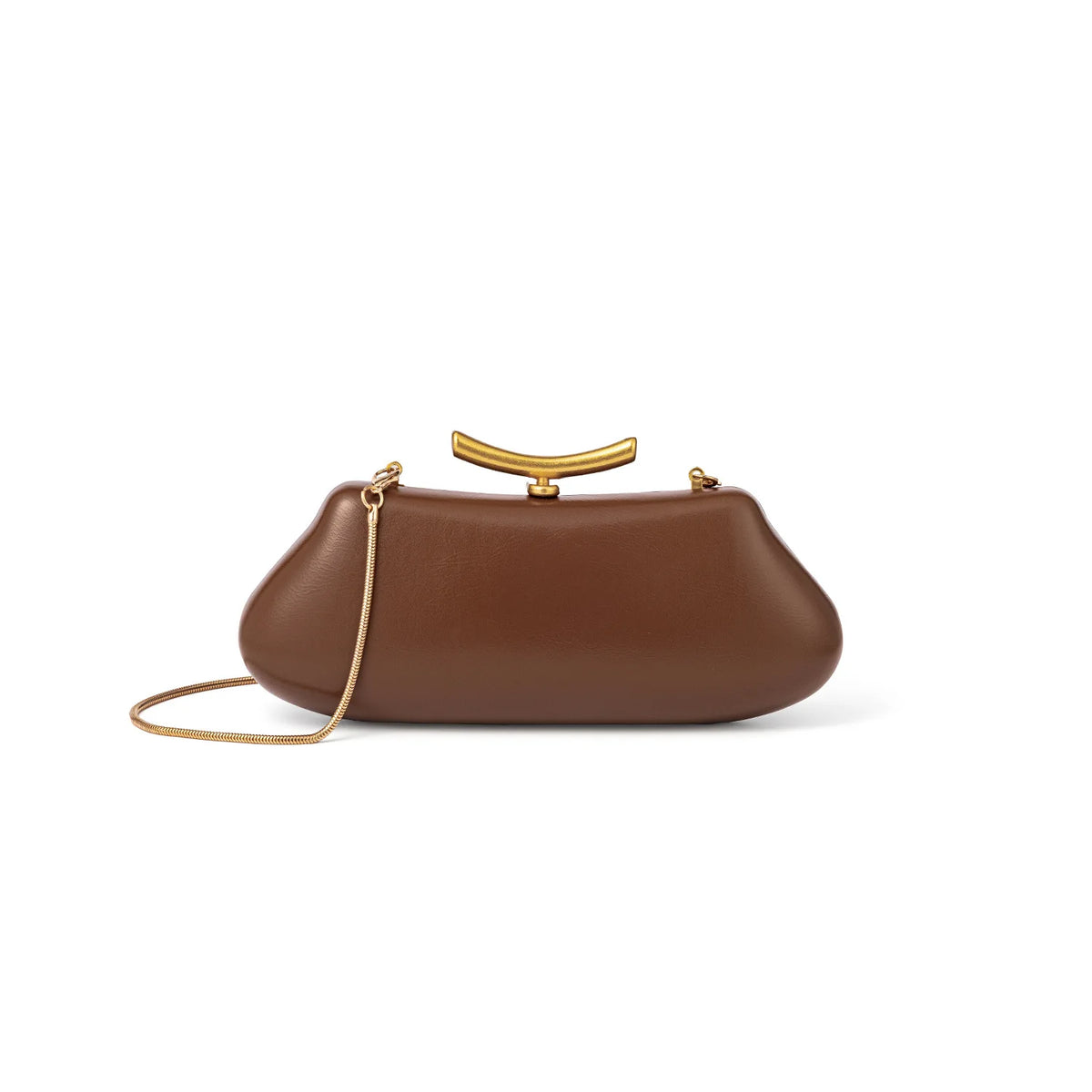 Snake-Effect Frame Evening Clutch
