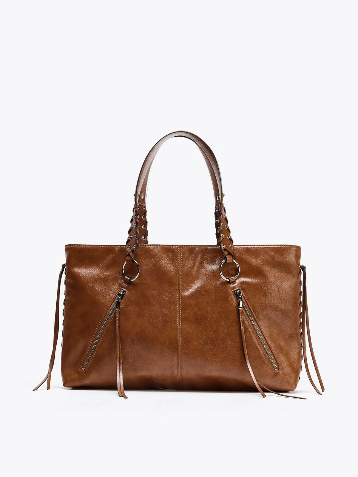 Buckled Side-Pocket Shoulder Bag