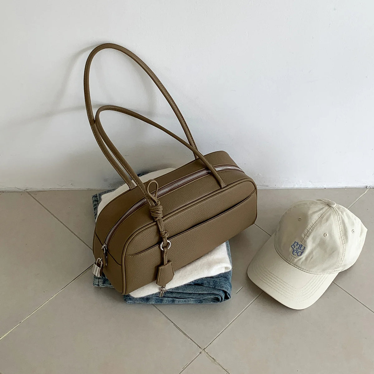 Rectangular Bowling Shoulder Bag