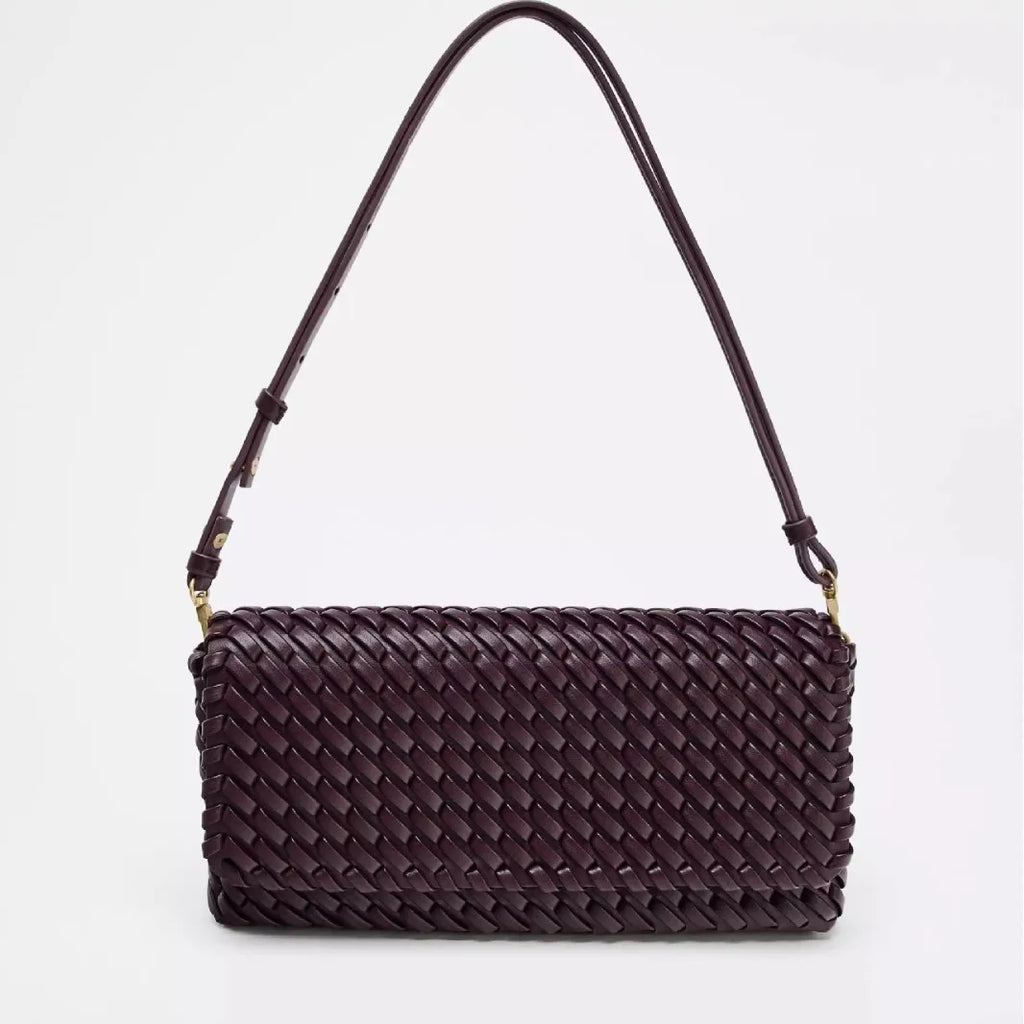 Woven Rectangular Shoulder Bag