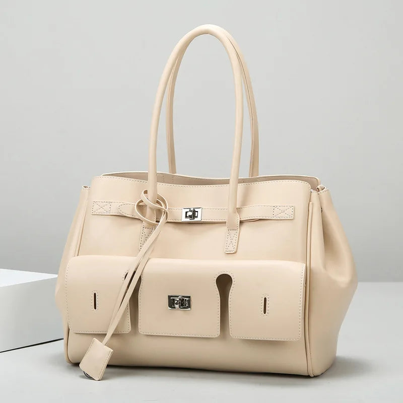 Pocketed Winged Tote Bag