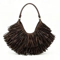 Fringed Crescent Shoulder Bag