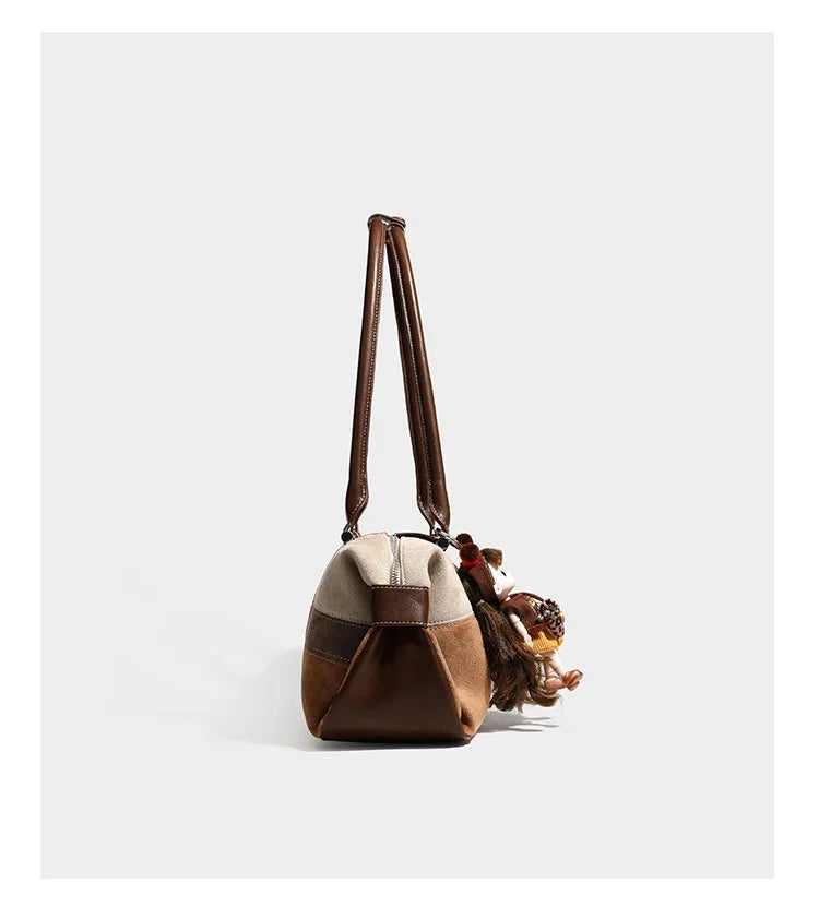 Patchwork Bowling Shoulder Bag